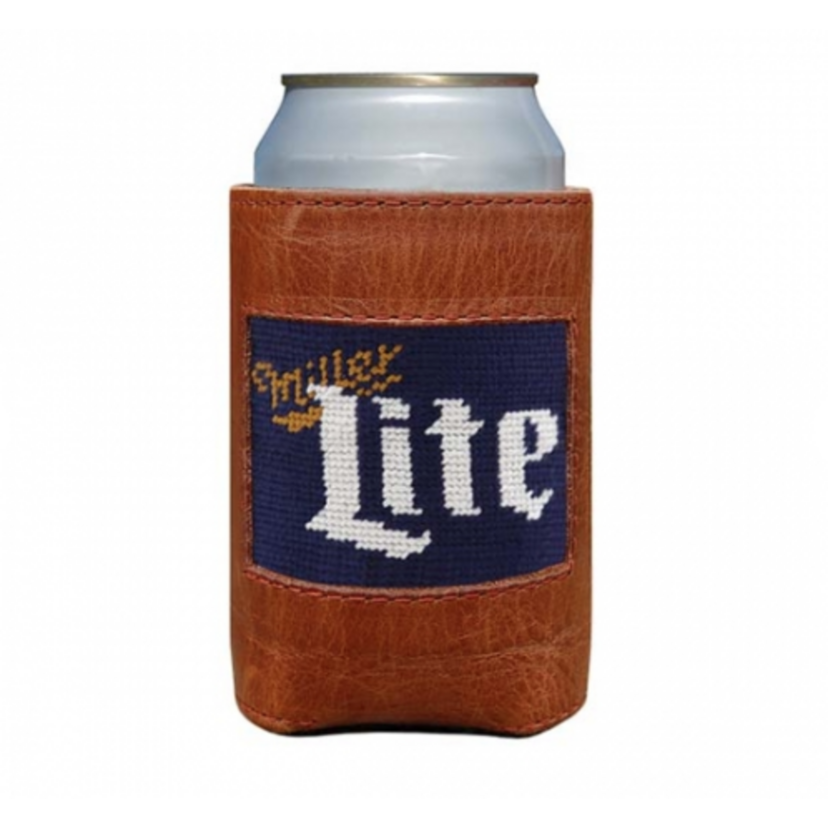 Smathers & Branson S&B Needlepoint Can Cooler, Miller Lite