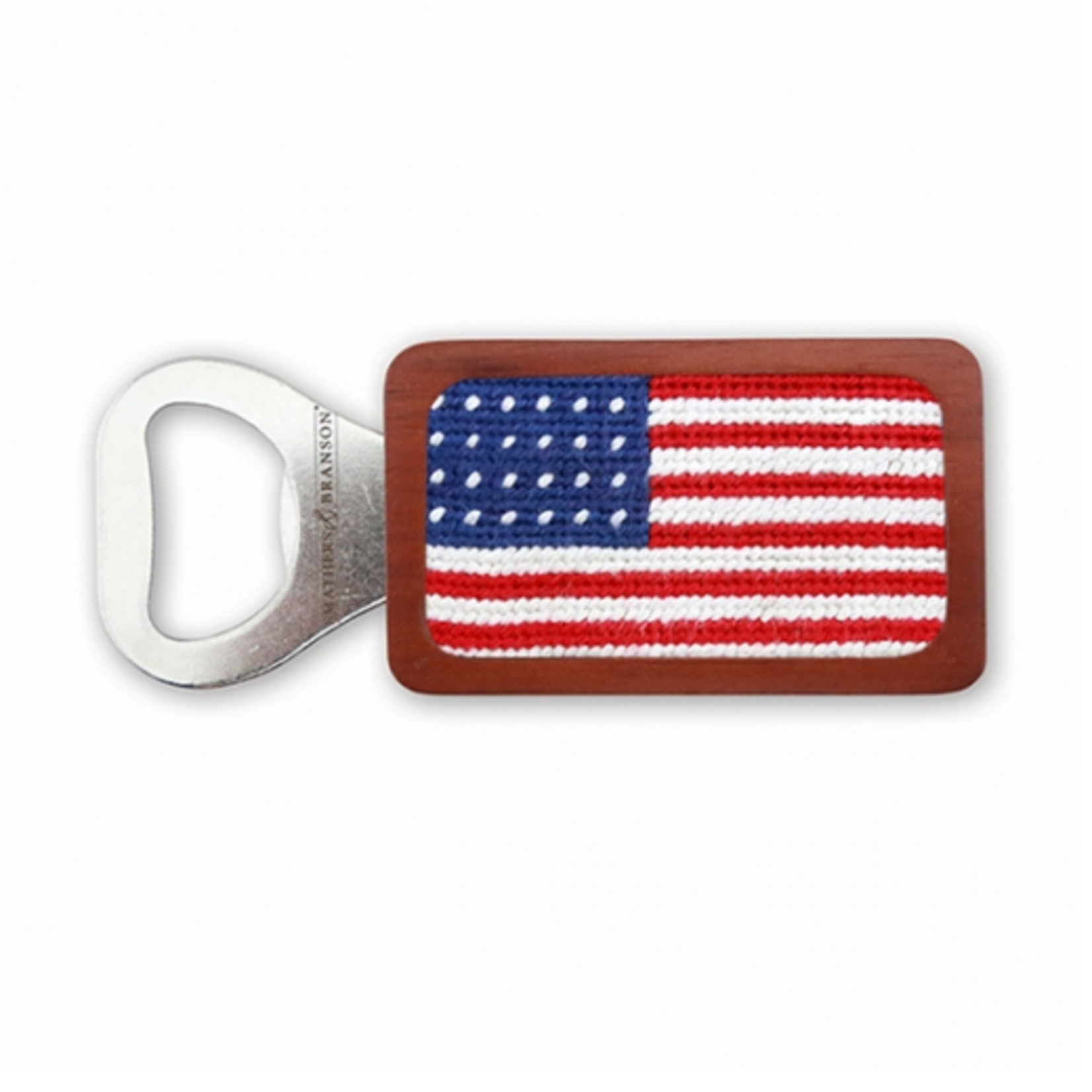 Smathers & Branson S&B Needlepoint Bottle Opener, American Flag