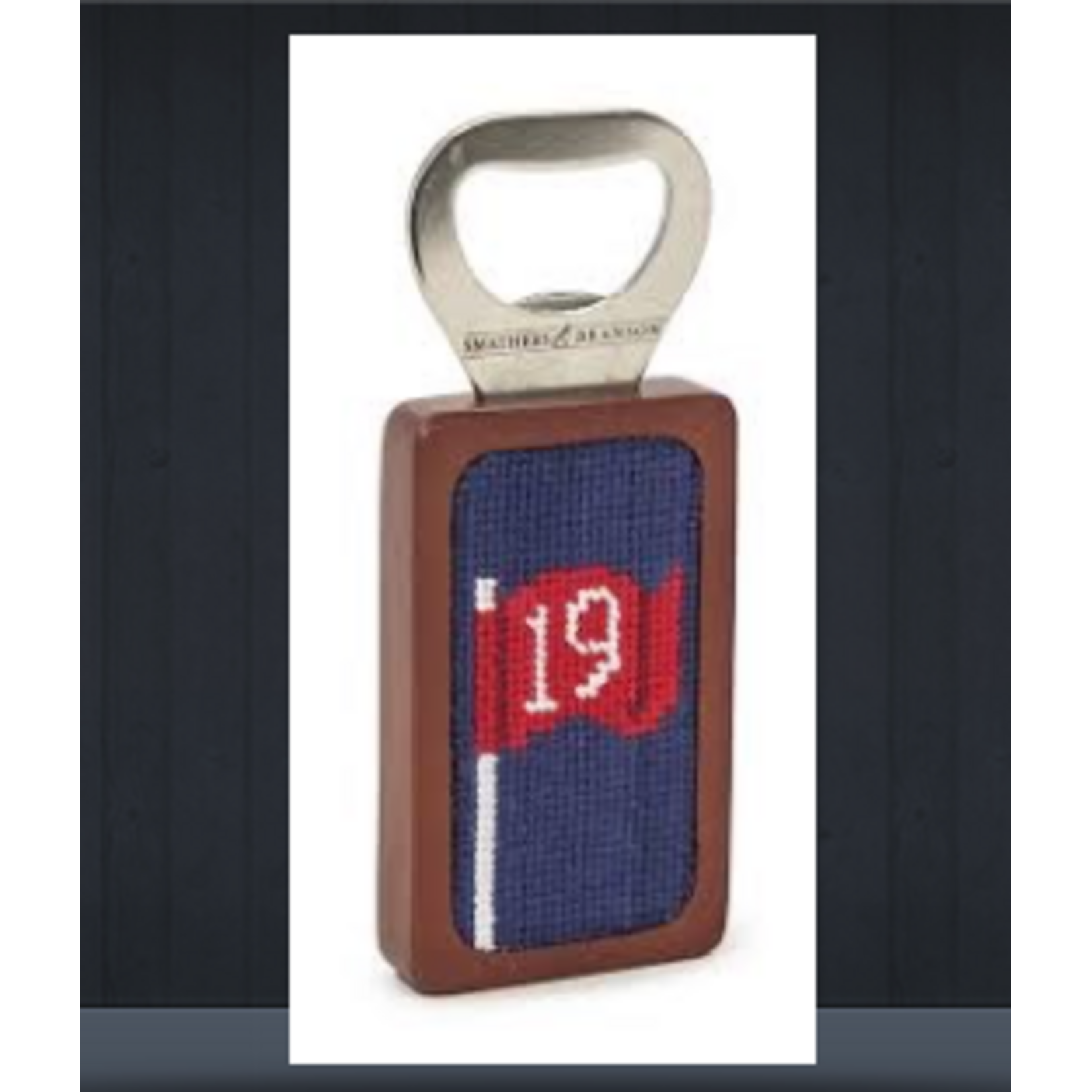 Smathers & Branson S&B Needlepoint Bottle Opener, 19th Hole, Classic Navy