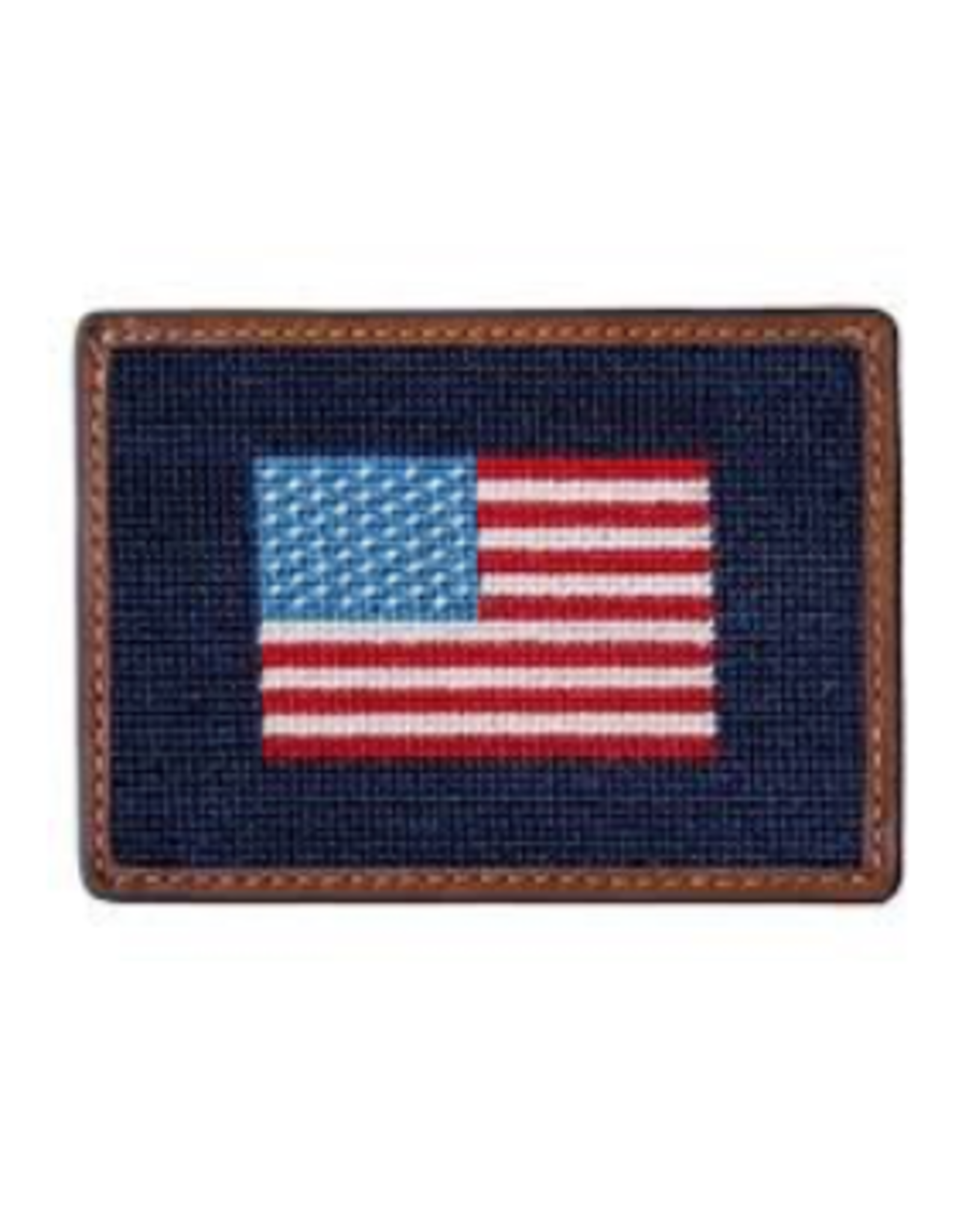 Smathers & Branson S&B Needlepoint Card Wallet, American Flag