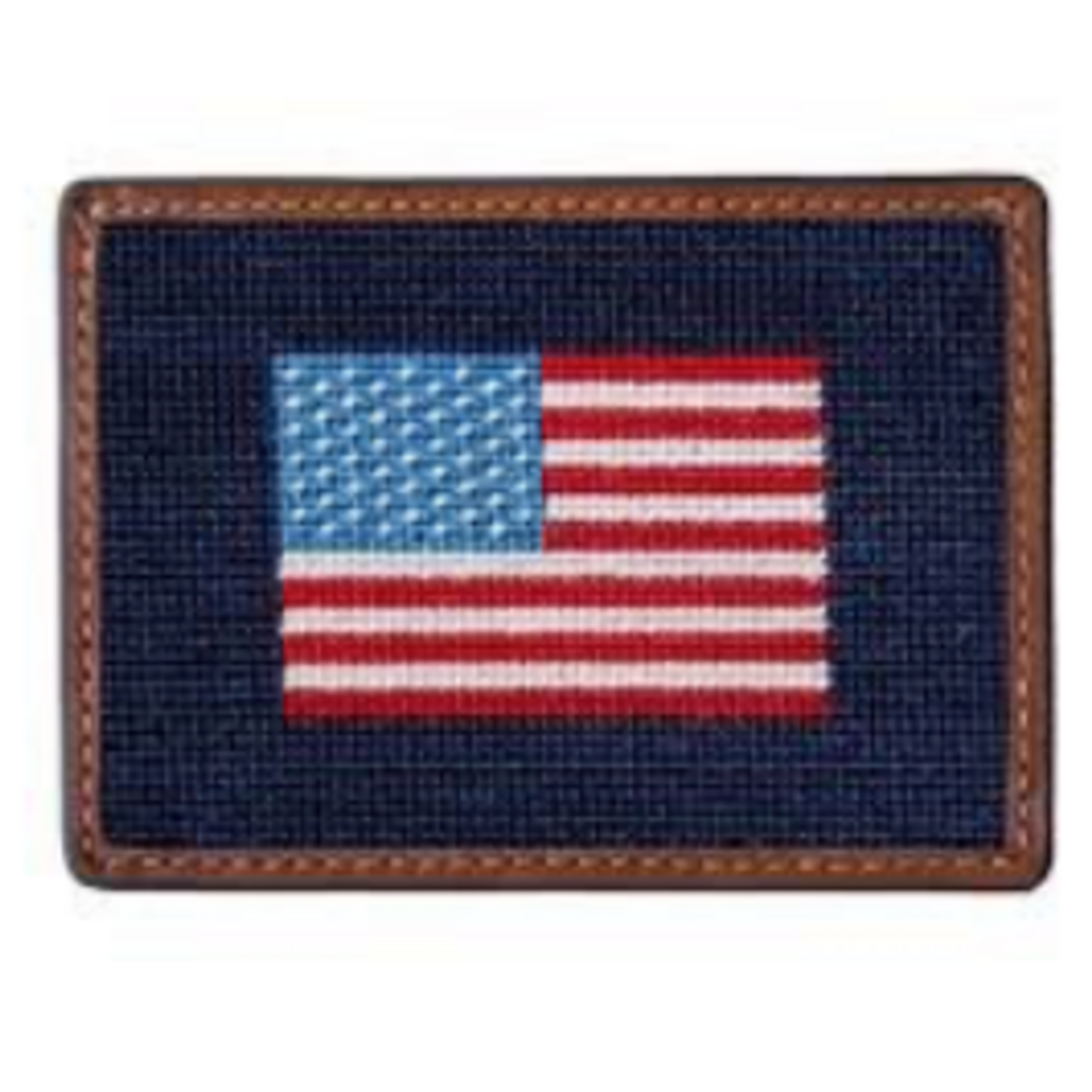 Smathers & Branson S&B Needlepoint Card Wallet, American Flag