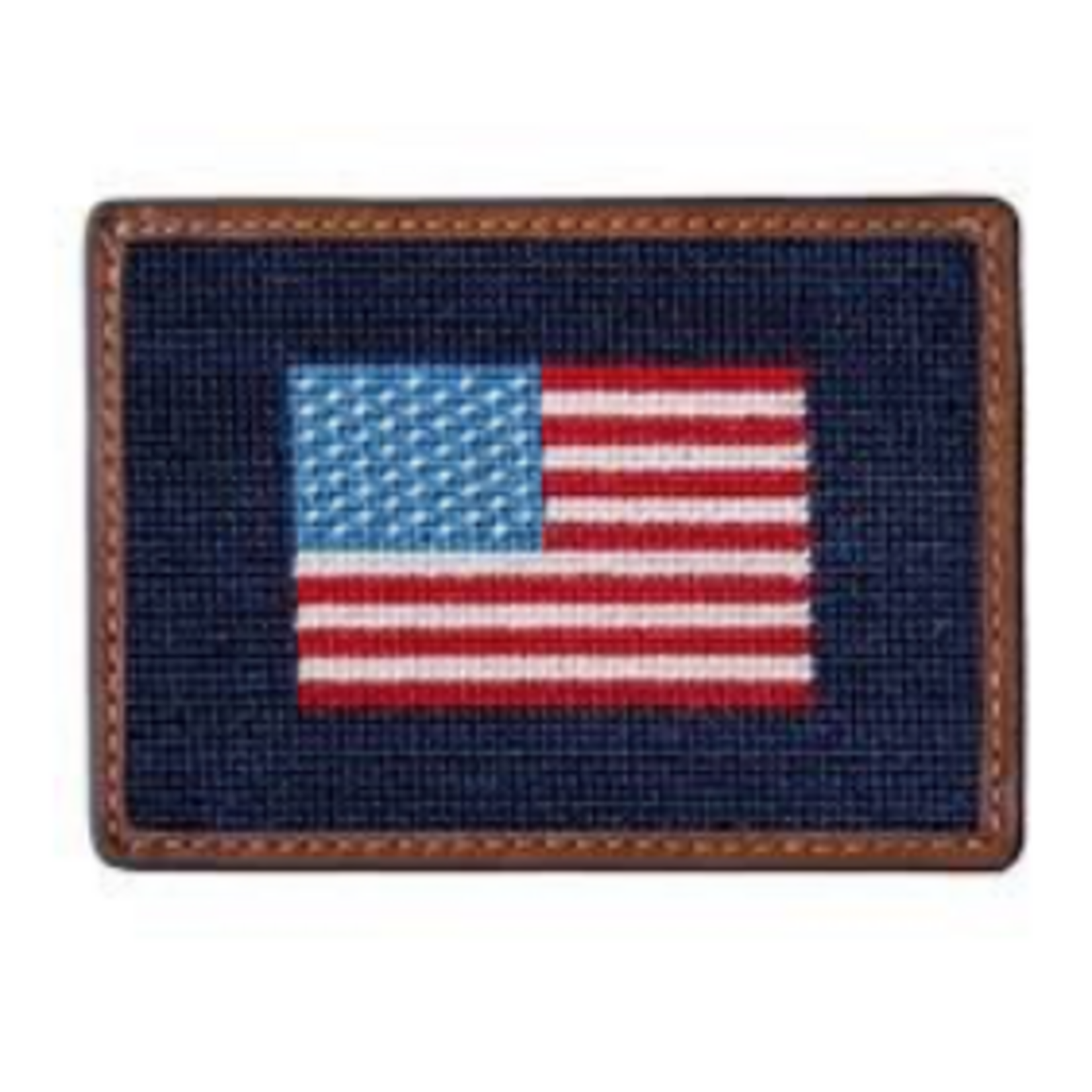 Smathers & Branson S&B Needlepoint Card Wallet, American Flag