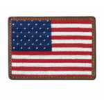 Smathers & Branson S&B Needlepoint Card Wallet, Big American Flag