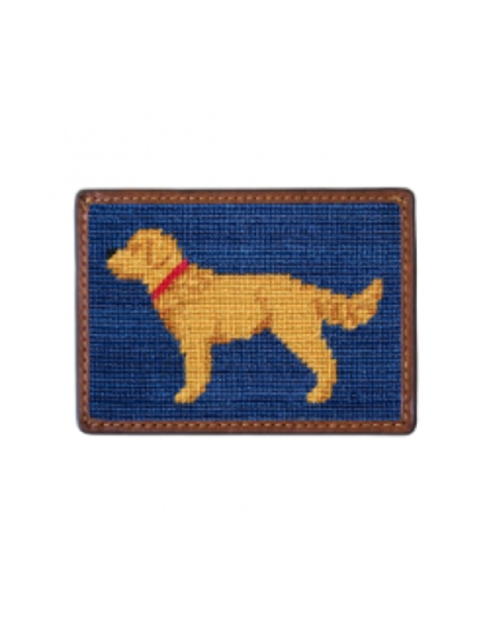 Smathers & Branson S&B Needlepoint Card Wallet, Golden Retriever