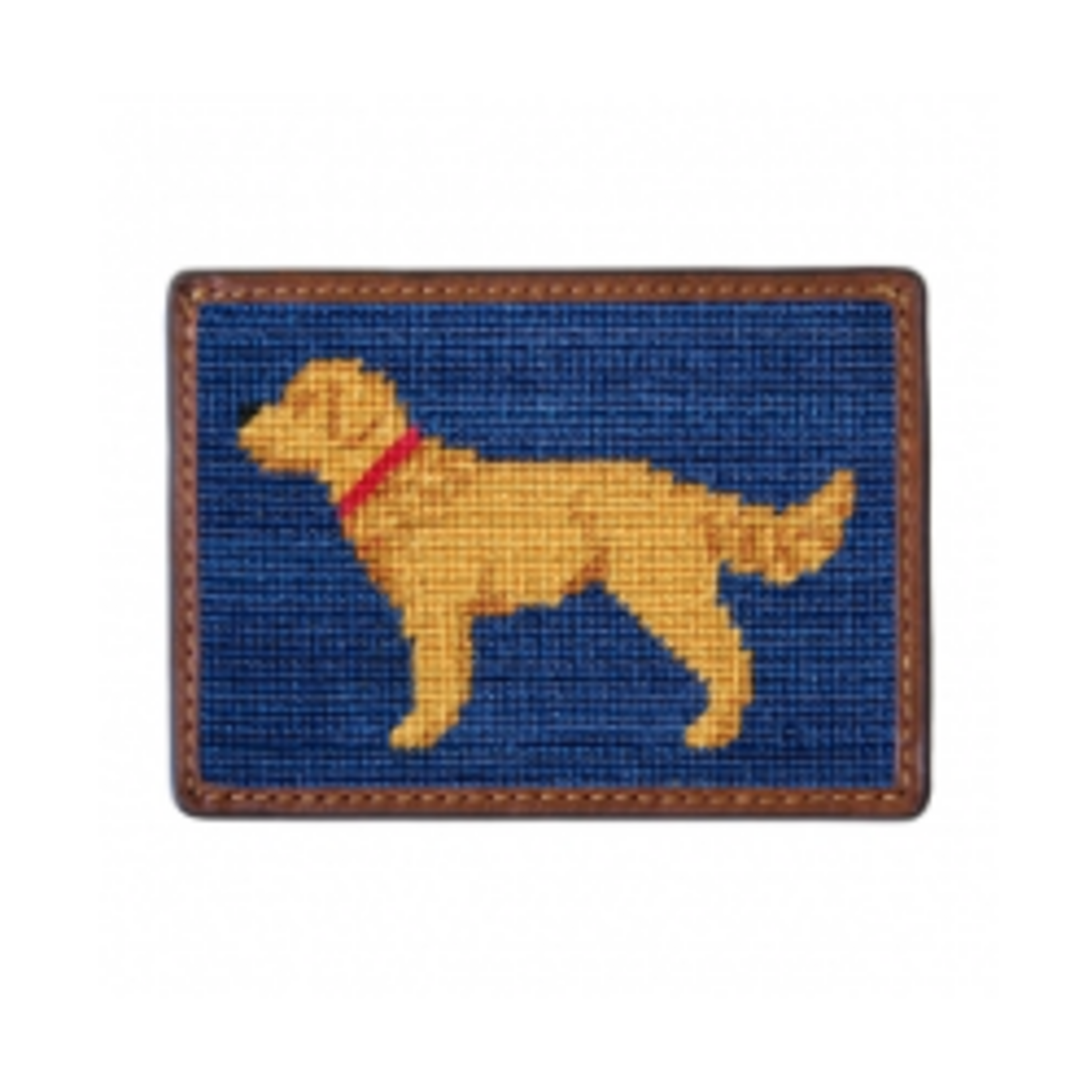 Smathers & Branson S&B Needlepoint Card Wallet, Golden Retriever