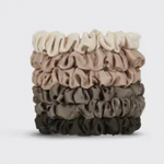 Kitsch Ultra Petite Satin Scrunchies 6pc - Eucalyptus