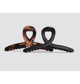 Kitsch Kitsch Large Loop Claw Clips, 2 pc. Black & Tort