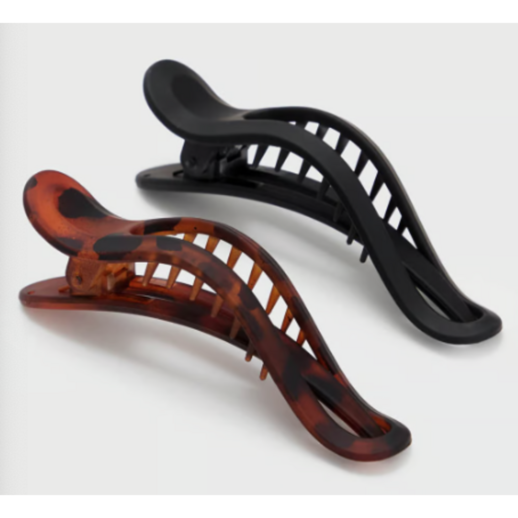 Kitsch Flat Lay Claw Clip, curved set of 2