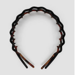 Kitsch Zig Zag Headband, 2 pc, Black & Tortoise