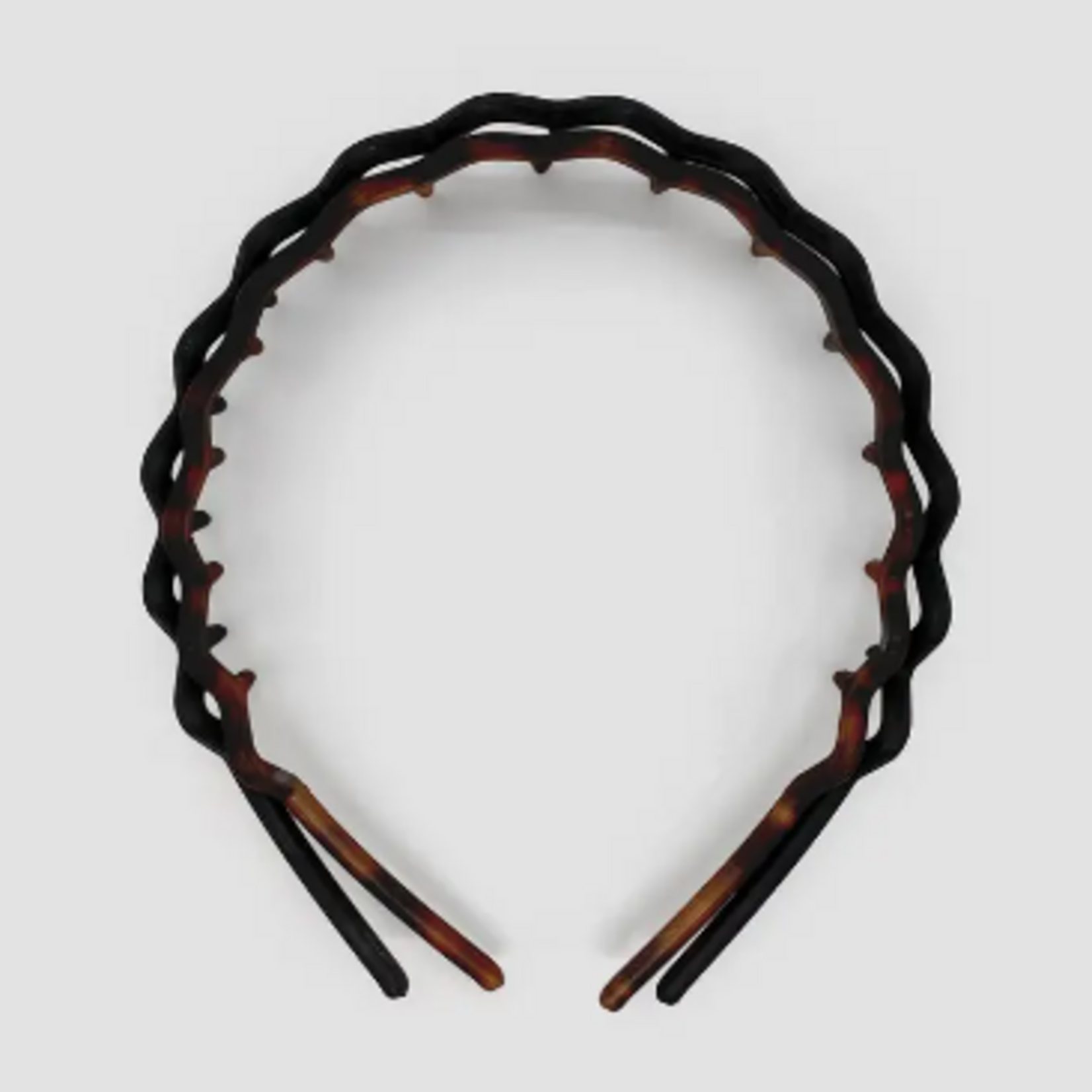 Kitsch Zig Zag Headband, 2 pc, Black & Tortoise