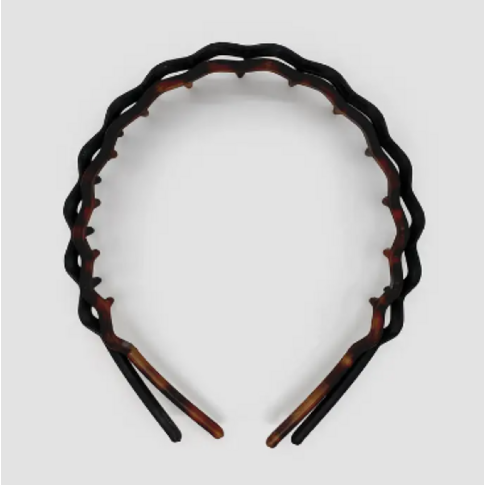 Kitsch Zig Zag Headband, 2 pc, Black & Tortoise