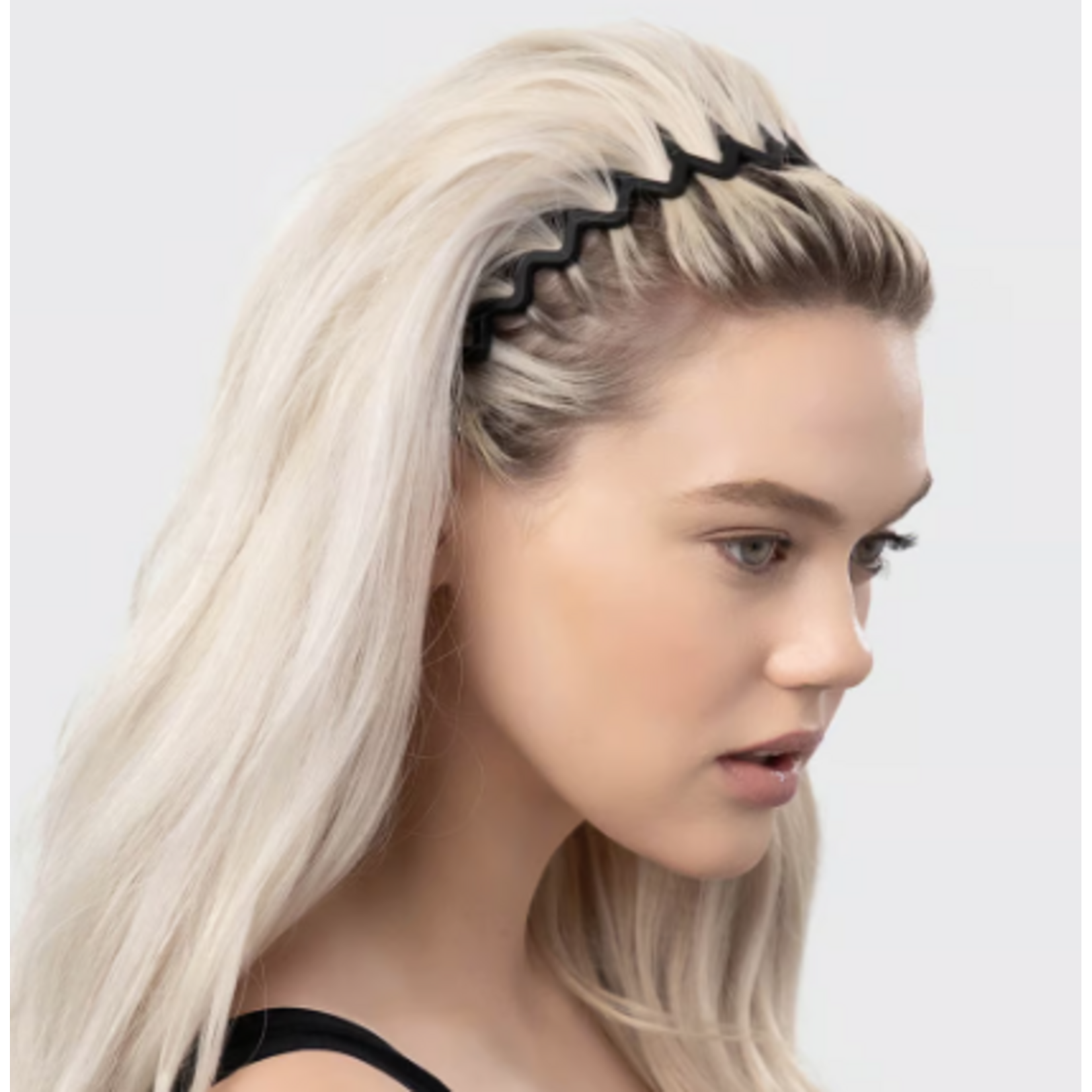 Kitsch Zig Zag Headband, 2 pc, Black & Tortoise