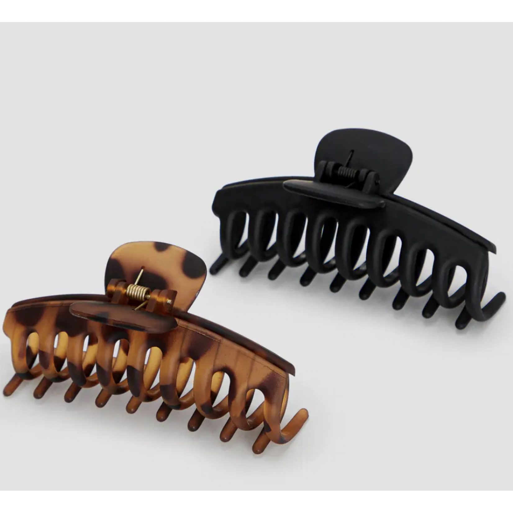 Kitsch Recycled Plastic Oversized Matte Claw Clips 2pc Set