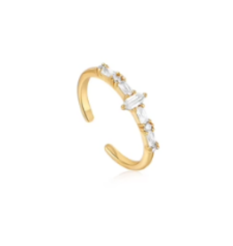 Ania Haie Ania Haie Dance 'Til Dawn Sparkle Multi Stone Band Adjustable Ring, gold