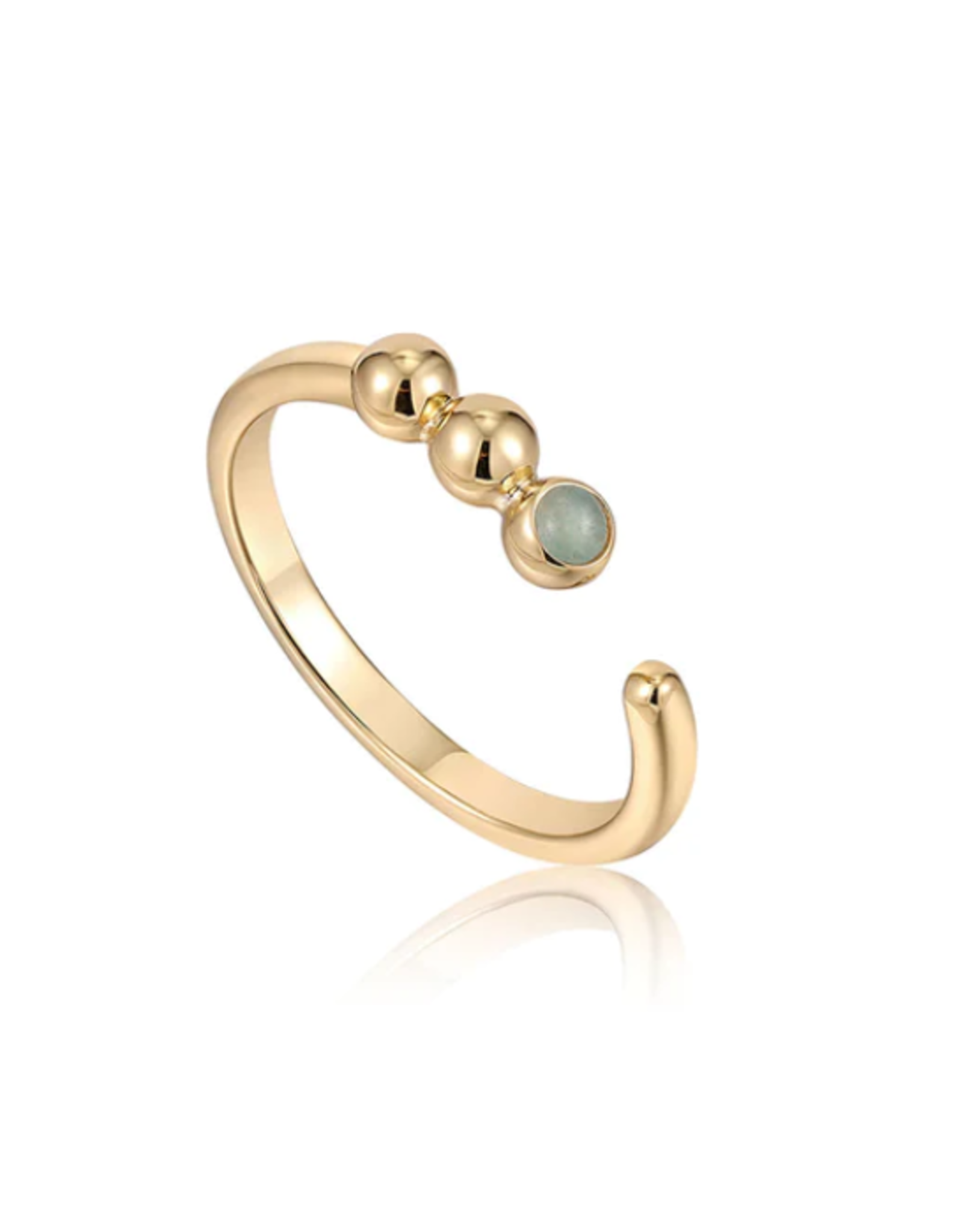 Ania Haie Ania Haie Spaced Out Orb Adjustable Ring, gold amazonite