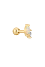 Ania Haie Ania Haie Ear Edit Kyoto Opal+Sparkle Marquise Barbell Single Earring, gold