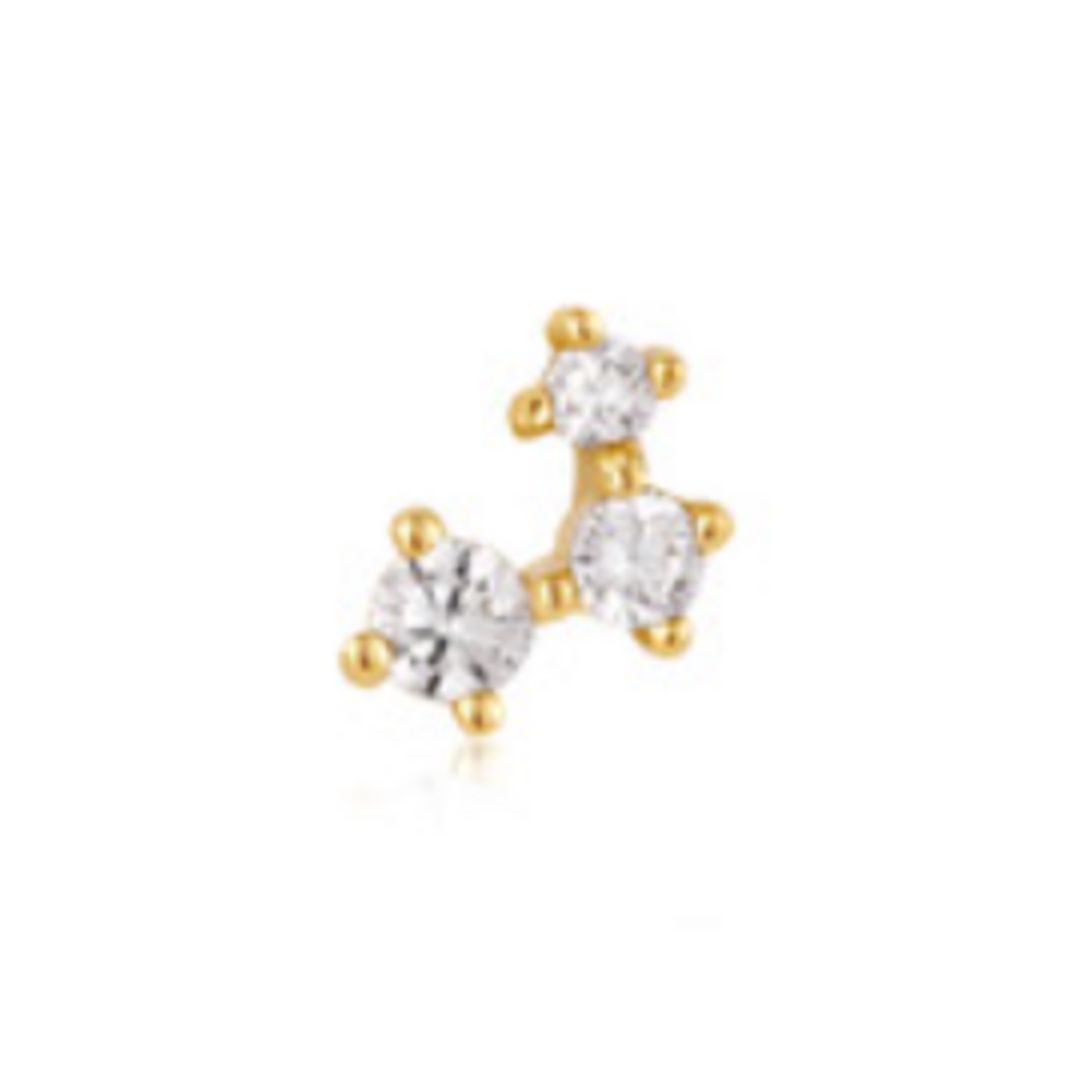 Ania Haie Ania Haie Ear Edit Sparkle Galaxy Barbell Single Earring, gold