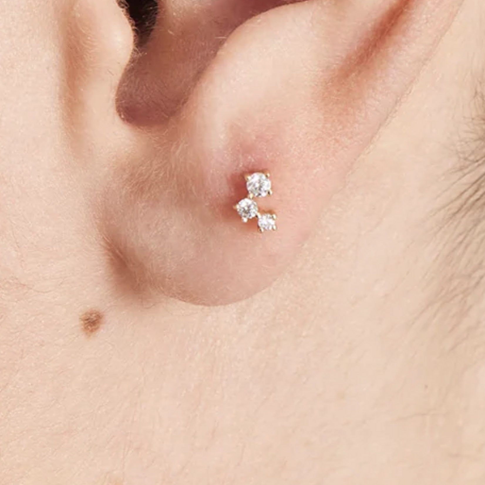 Ania Haie Ania Haie Ear Edit Sparkle Galaxy Barbell Single Earring, gold