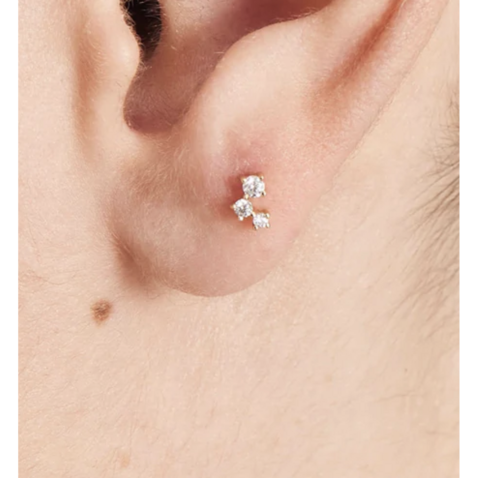 Ania Haie Ania Haie Ear Edit Sparkle Galaxy Barbell Single Earring, gold