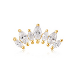 Ania Haie Ania Haie Ear Edit Sparkle Marquise Climber Barbell Single Earring, gold