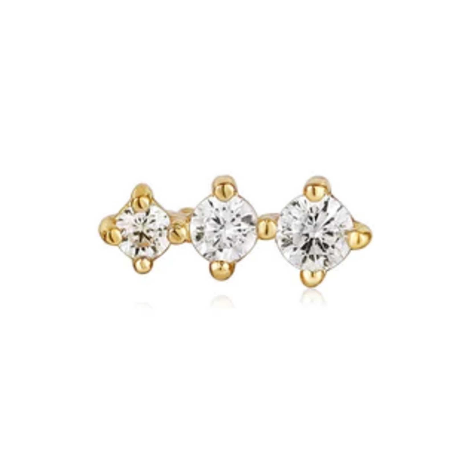 Ania Haie Ear Edit Sparkle Crawler Barbell Single Earring, gold
