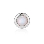 Ania Haie Ear Edit Opal Bezel Barbell Single Earring, silver