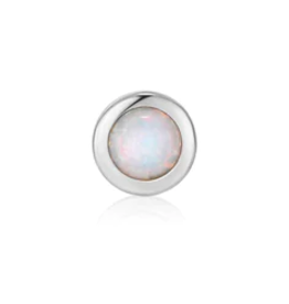 Ania Haie Ear Edit Opal Bezel Barbell Single Earring, silver