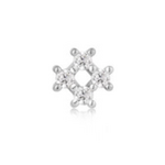 Ania Haie Ania Haie Ear Edit Sparkle Cross Barbell Single Earring, silver