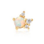 Ania Haie Ania Haie Ear Edit Kyoto Opal Sparkle Crown Barbell Single Earring, gold