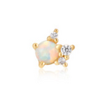 Ania Haie Ania Haie Ear Edit Kyoto Opal Sparkle Crown Barbell Single Earring, gold
