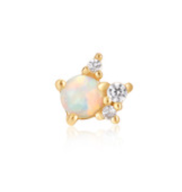 Ania Haie Ania Haie Ear Edit Kyoto Opal Sparkle Crown Barbell Single Earring, gold