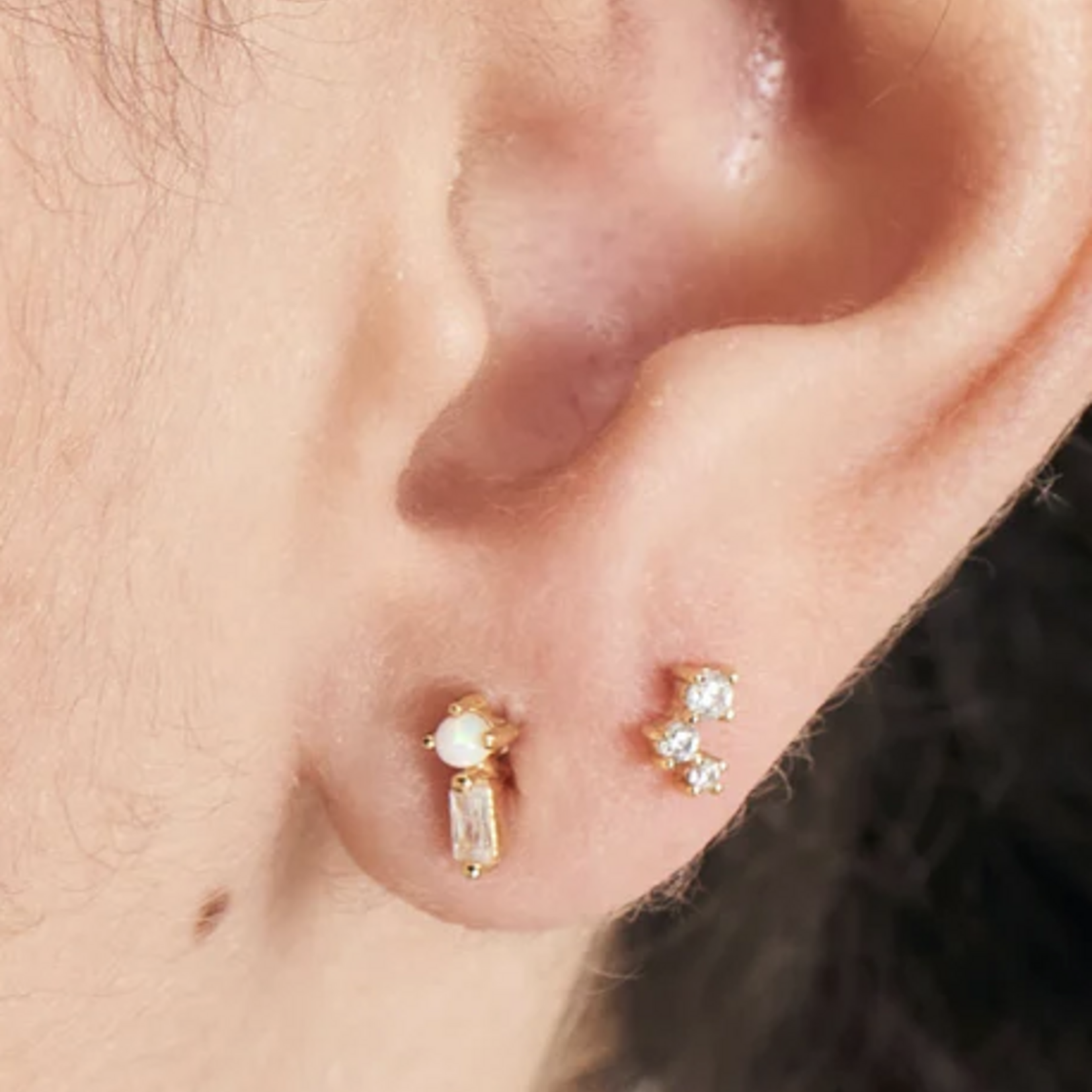 Ania Haie Ania Haie Ear Edit Kyoto Opal Sparkle Barbell Single Earring, gold