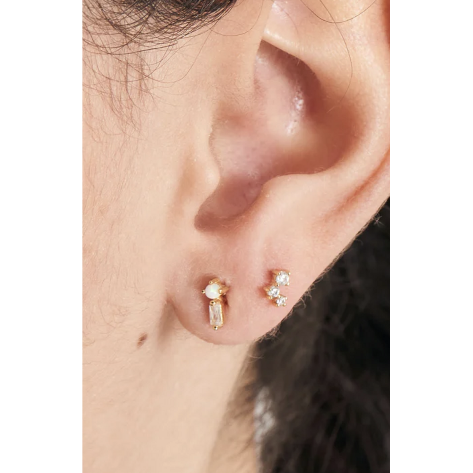 Ania Haie  Ear Edit Kyoto Opal Sparkle Barbell Single Earring, gold