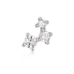 Ania Haie Ania Haie Ear Edit Sparkle Galaxy Barbell Single Earring, silver