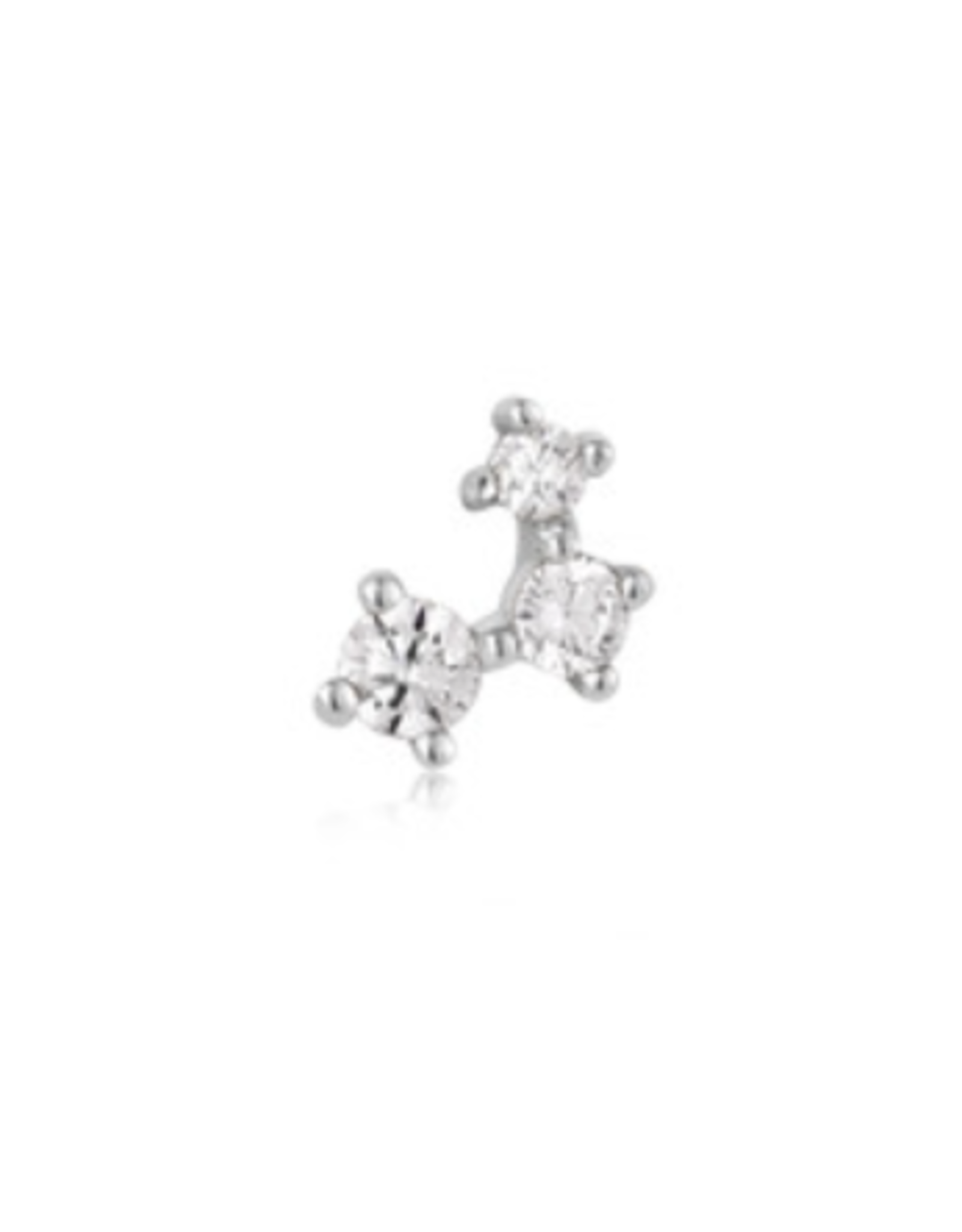 Ania Haie Ania Haie Ear Edit Sparkle Galaxy Barbell Single Earring, silver