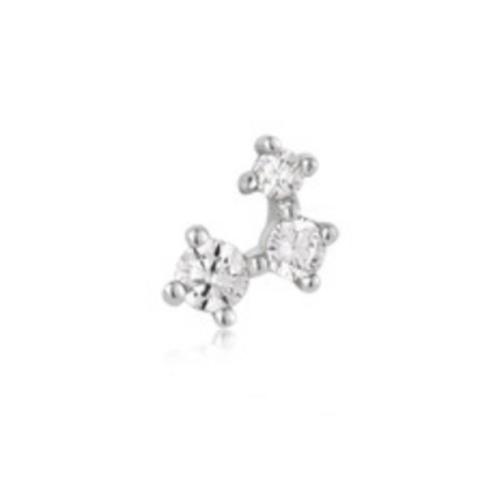Ania Haie Ear Edit Sparkle Galaxy Barbell Single Earring, silver