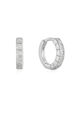 Ania Haie Ania Haie Glam Rock Huggie Hoop Earrings, silver