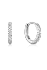 Ania Haie Ania Haie Ropes & Dreams Huggie Hoop Earrings, silver