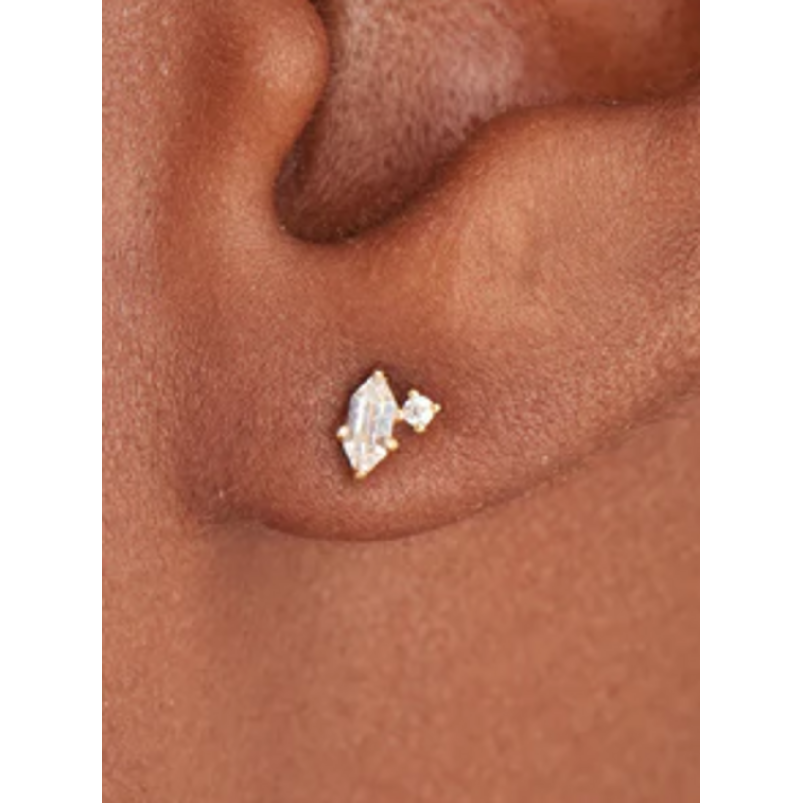 Ania Haie  Dance 'Til Dawn Sparkle Emblem Stud Earring, gold