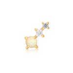 Ania Haie Ear Edit Kyoto Opal Climber Barbell Single Earring, gold