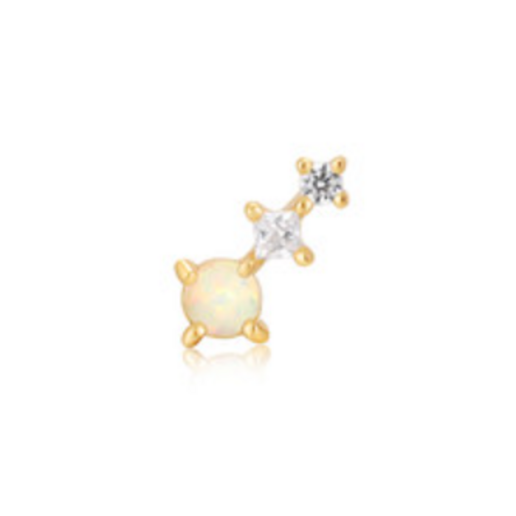 Ania Haie Ania Haie Ear Edit Kyoto Opal Climber Barbell Single Earring, gold
