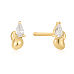 Ania Haie Taking Shape Twisted Wave Stud Earrings, gold