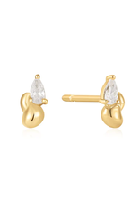 Ania Haie Ania Haie Taking Shape Twisted Wave Stud Earrings, gold