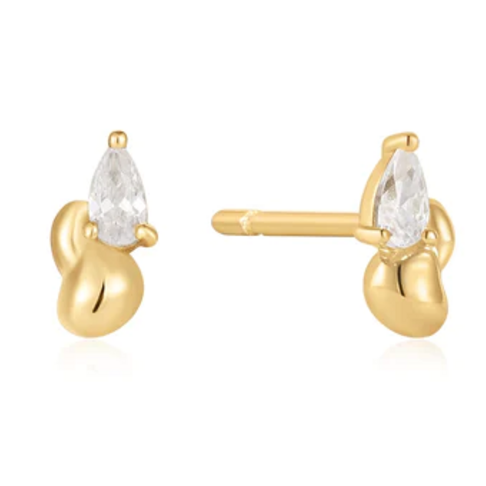 Ania Haie Ania Haie Taking Shape Twisted Wave Stud Earrings, gold