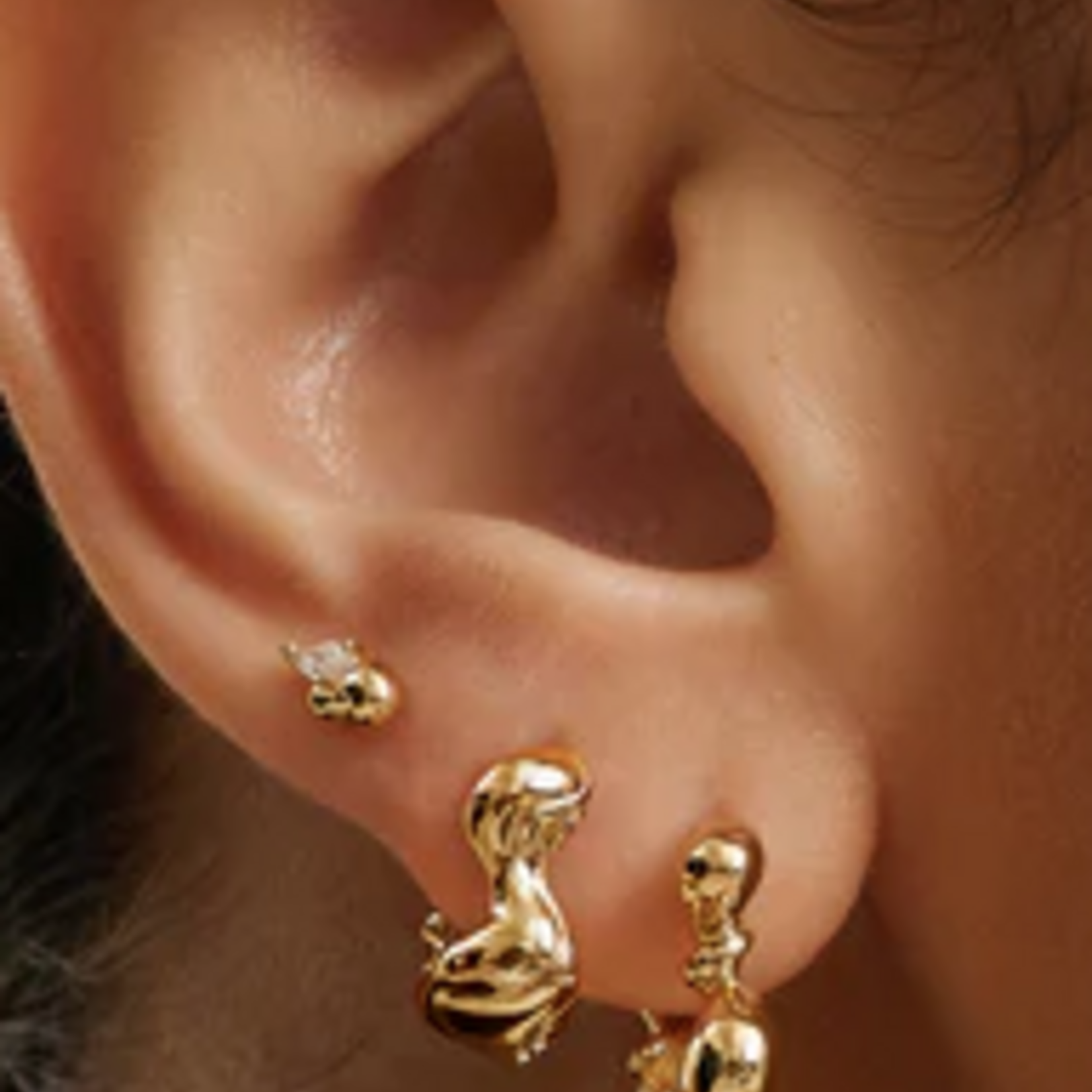 Ania Haie Ania Haie Taking Shape Twisted Wave Stud Earrings, gold