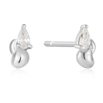 Ania Haie Ania Haie Taking Shape Twisted Wave Stud Earrings, silver