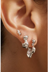 Ania Haie Ania Haie Taking Shape Twisted Wave Stud Earrings, silver