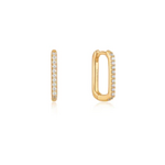 Ania Haie Glam Rock Oval Hoop Earrings, gold