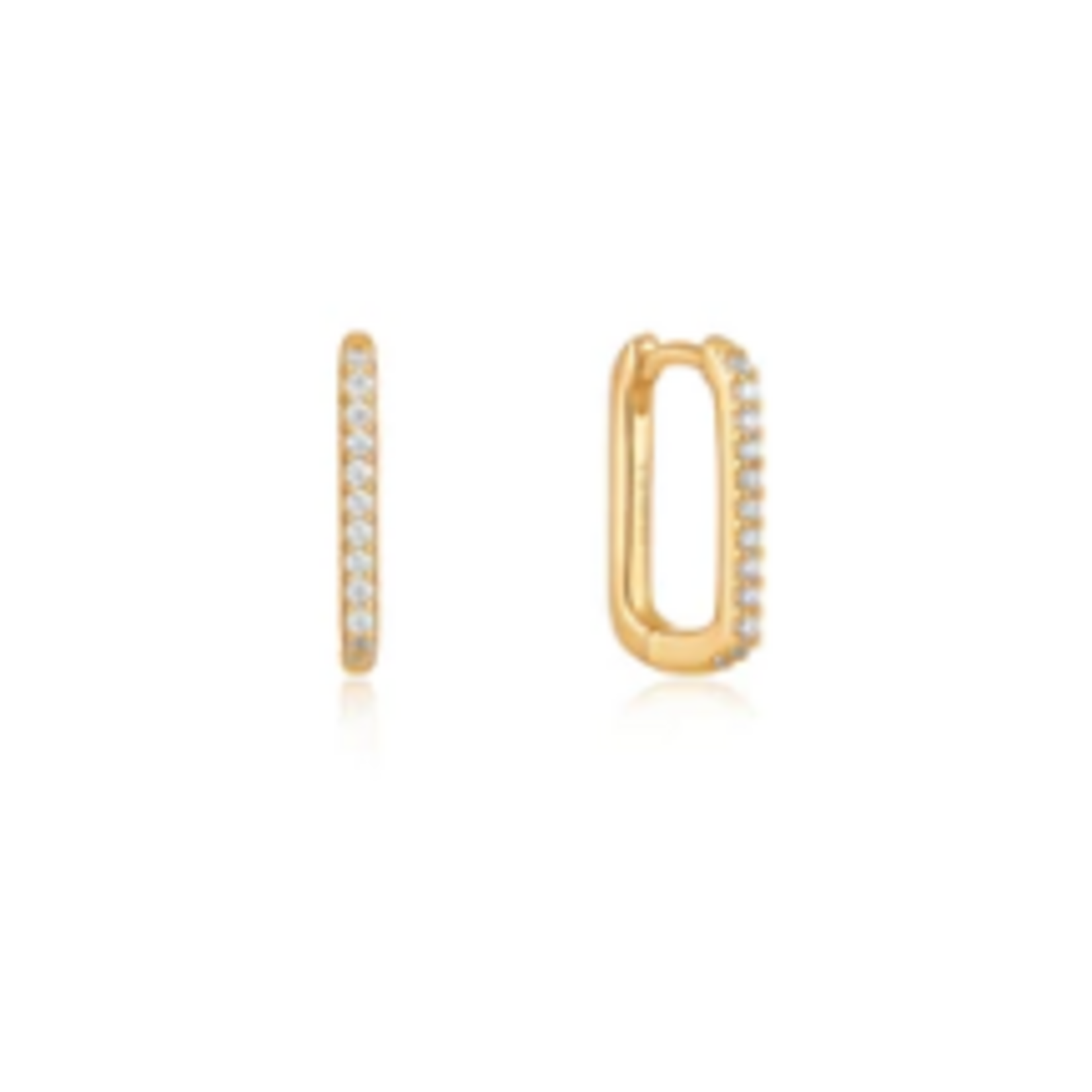 Ania Haie Glam Rock Oval Hoop Earrings, gold