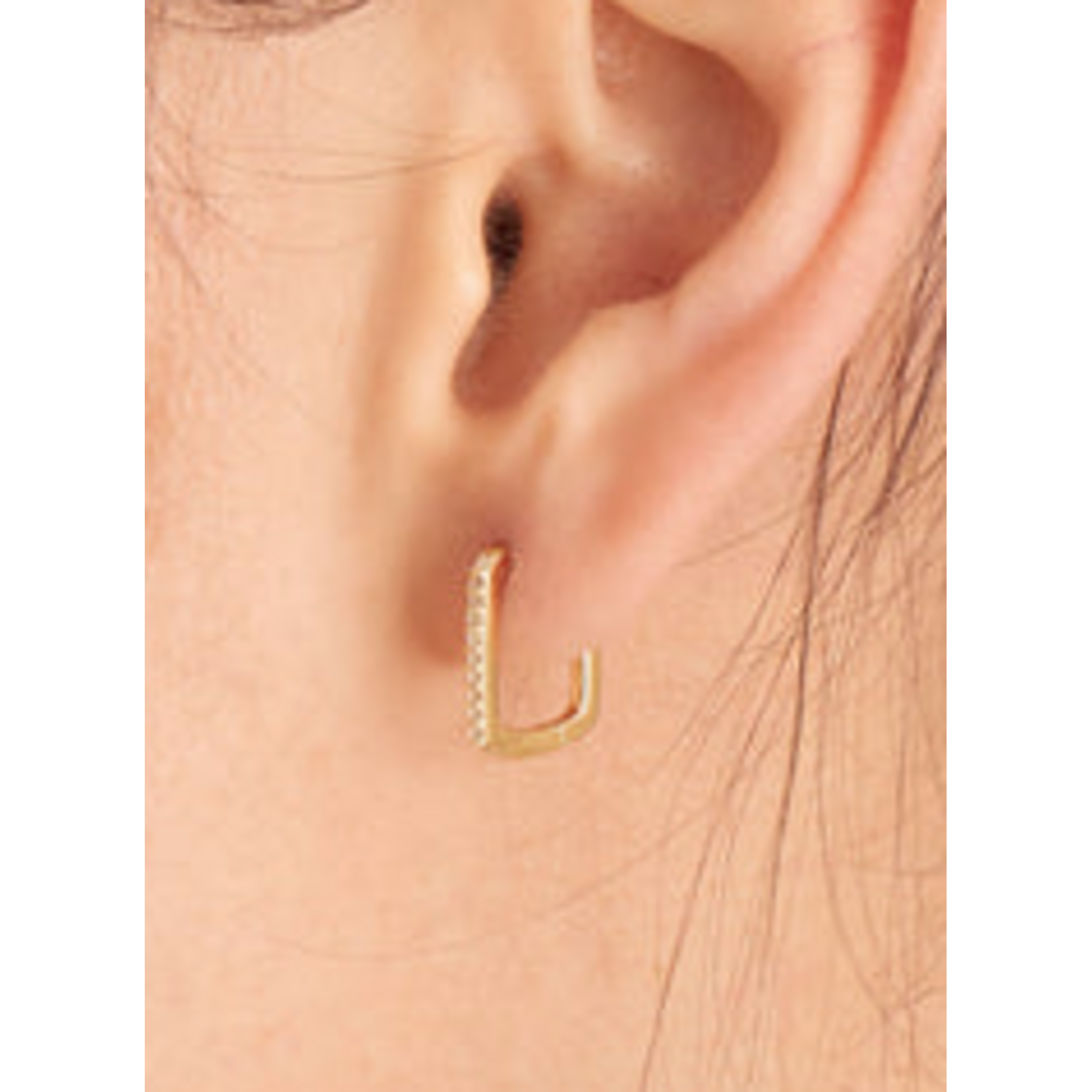 Ania Haie Glam Rock Oval Hoop Earrings, gold